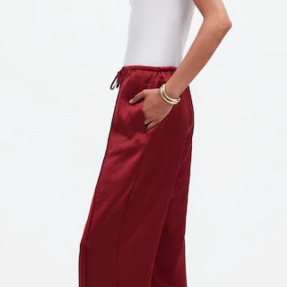 Madewell Pintucked Slim Pull-on in Satin